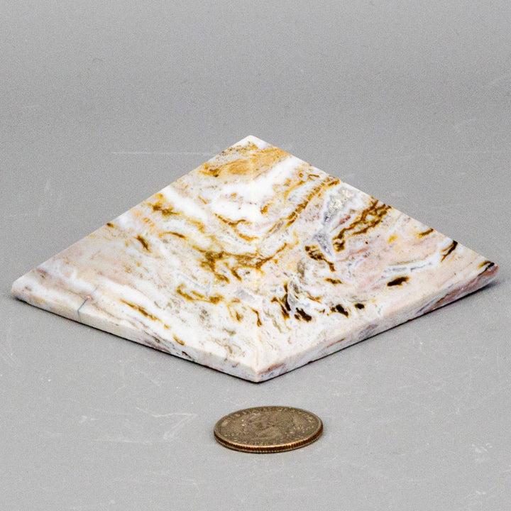 Petrified Wood Pyramid-Pyramids-Crystal Destiny-Petrified Wood-310g - 3.50"L x 3.50"W-Crystal Destiny