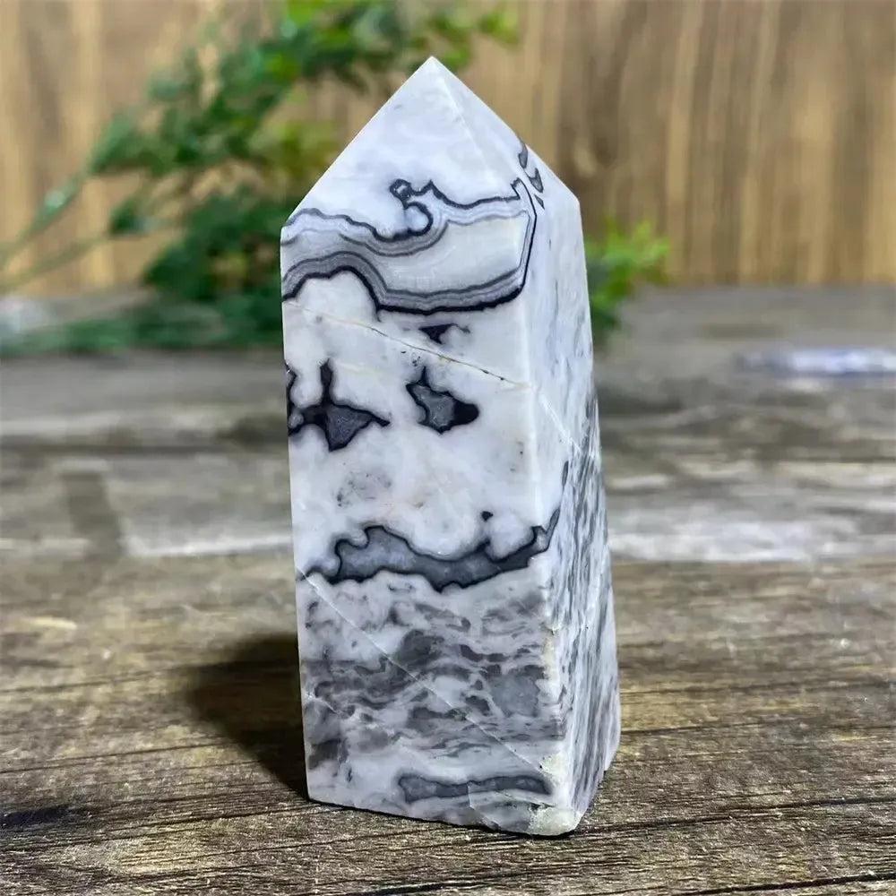 Picasso Stone Crystal Tower | Natural Jasper