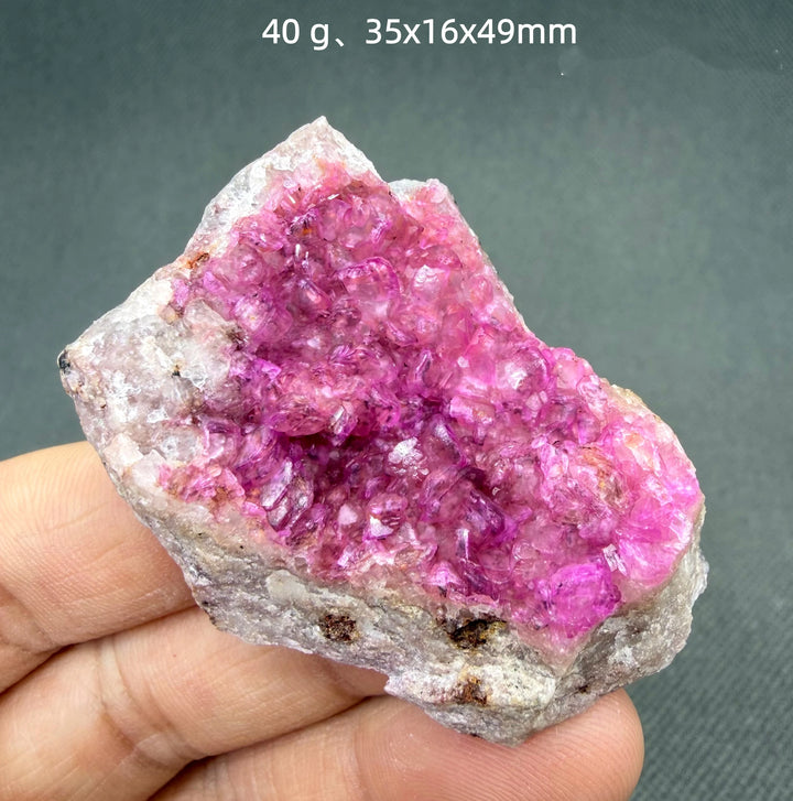 Pink Cobaltocalcite Crystal Cluster Specimen