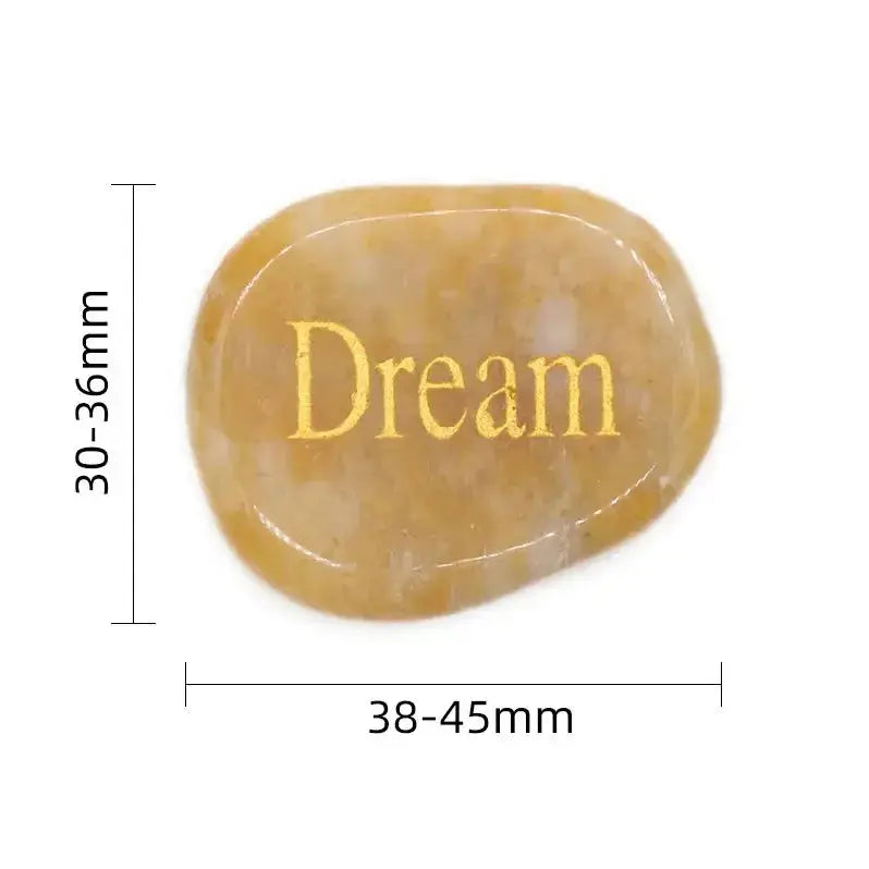 Polished Inspirational Words Crystal Palm Stones-Palm Stones-Ali-Dream-Crystal Destiny