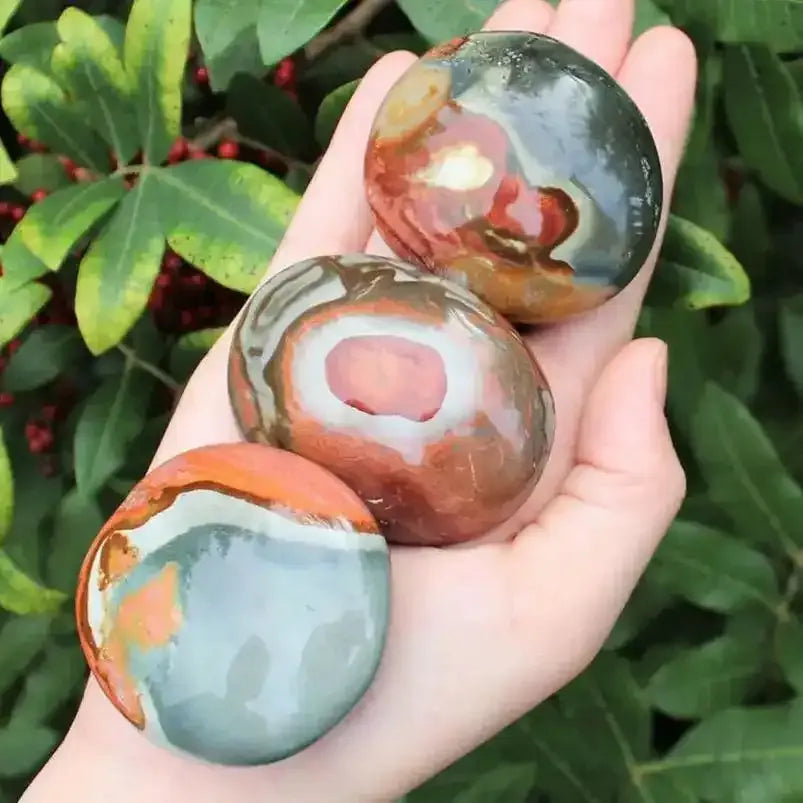Polychrome Jasper Palm Stone