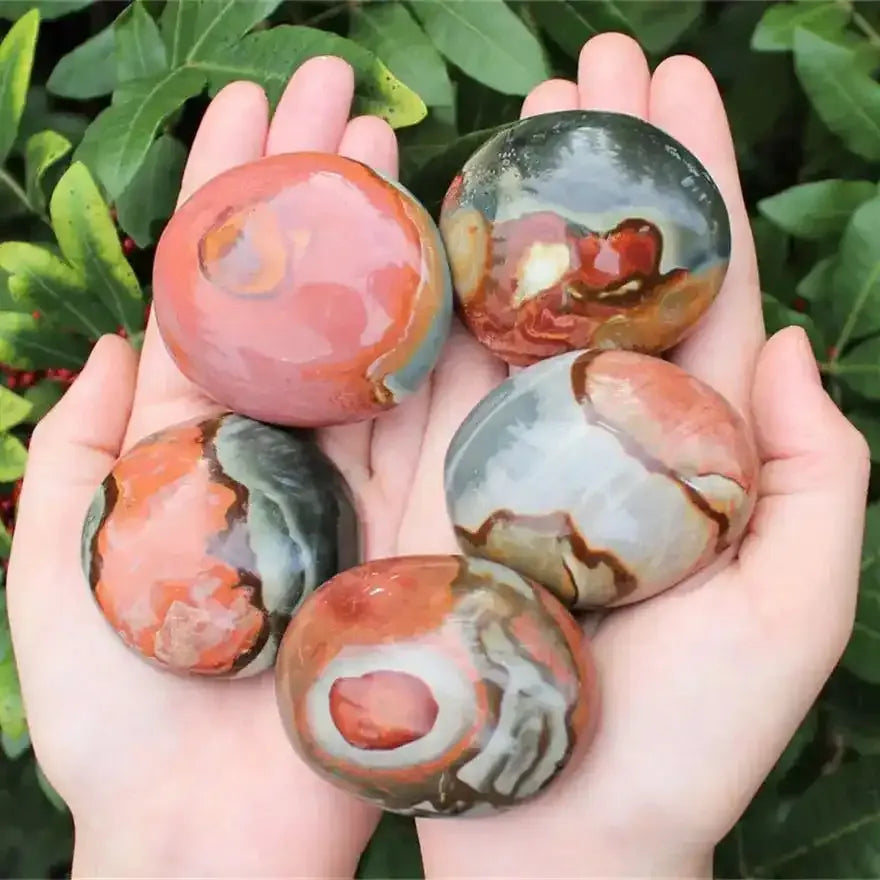 Polychrome Jasper Palm Stone