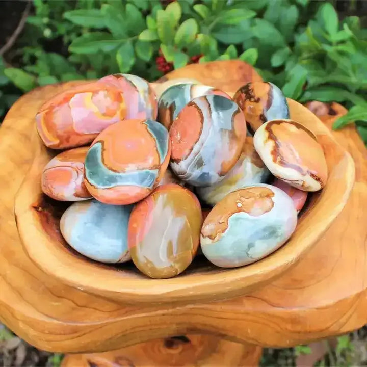 Polychrome Jasper Palm Stone