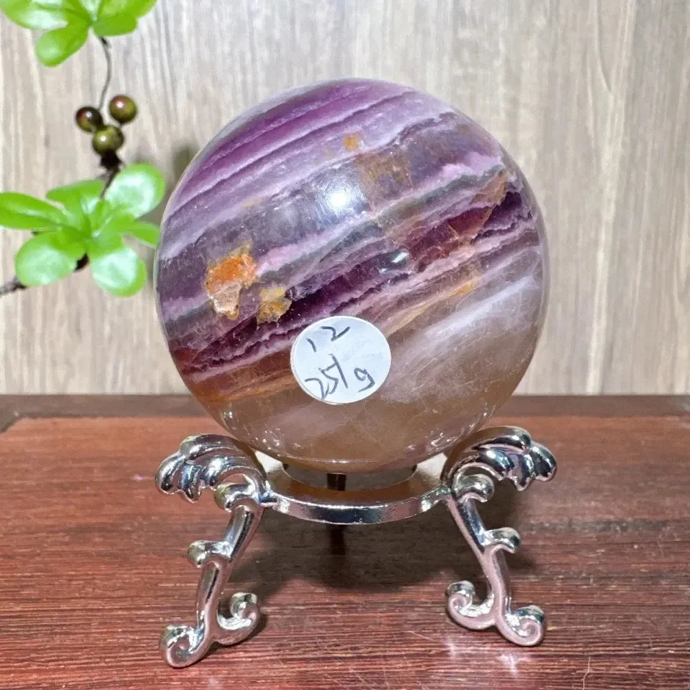Purple Fluorite Crystal Sphere