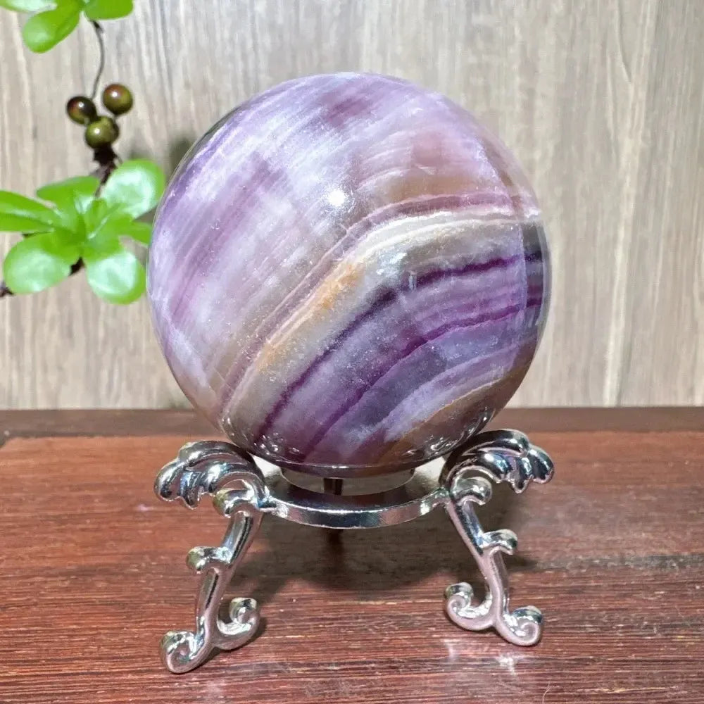 Purple Fluorite Crystal Sphere