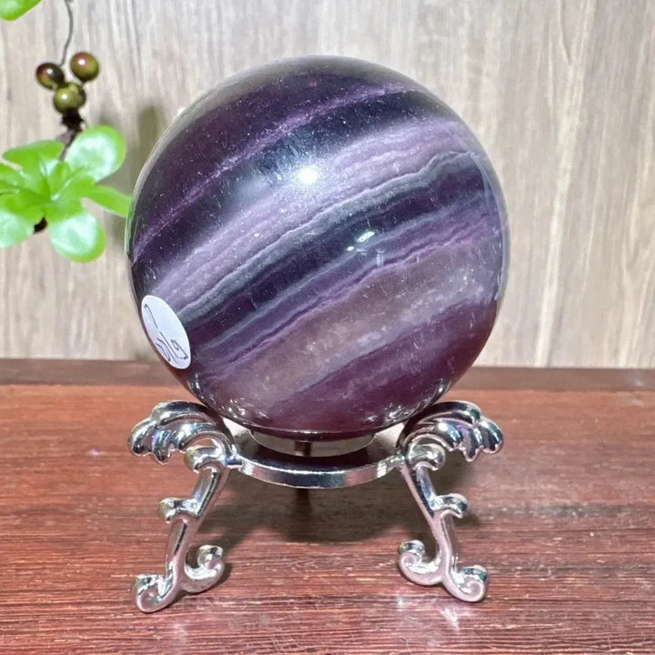 Purple Fluorite Crystal Sphere