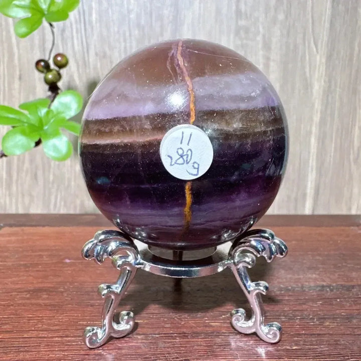 Purple Fluorite Crystal Sphere