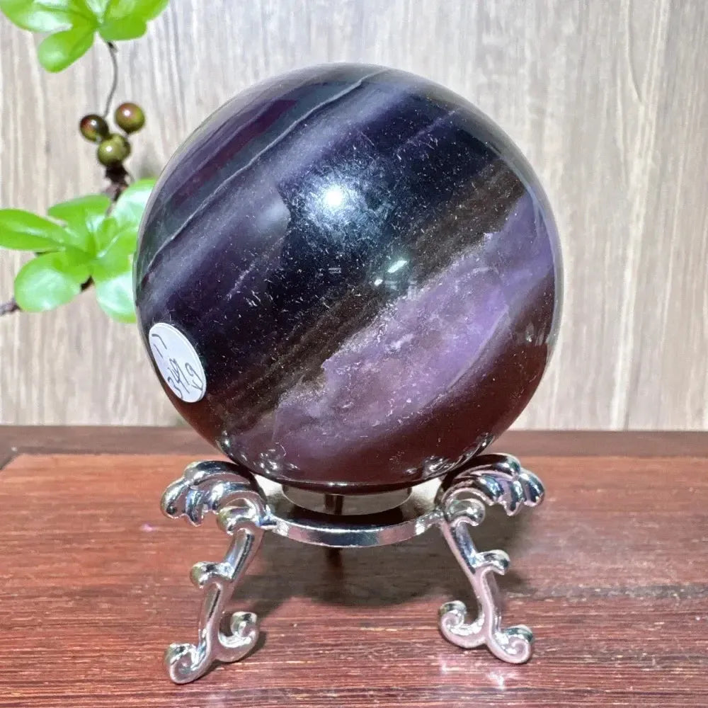 Purple Fluorite Crystal Sphere