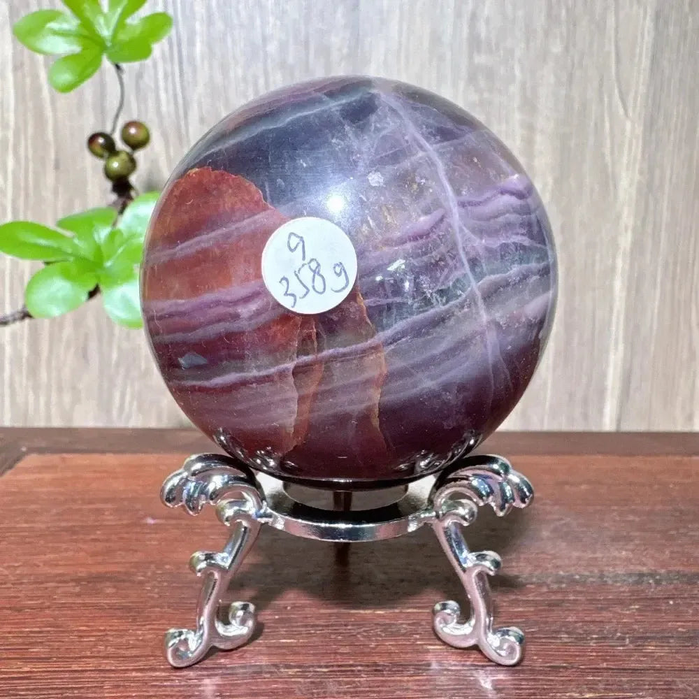 Purple Fluorite Crystal Sphere