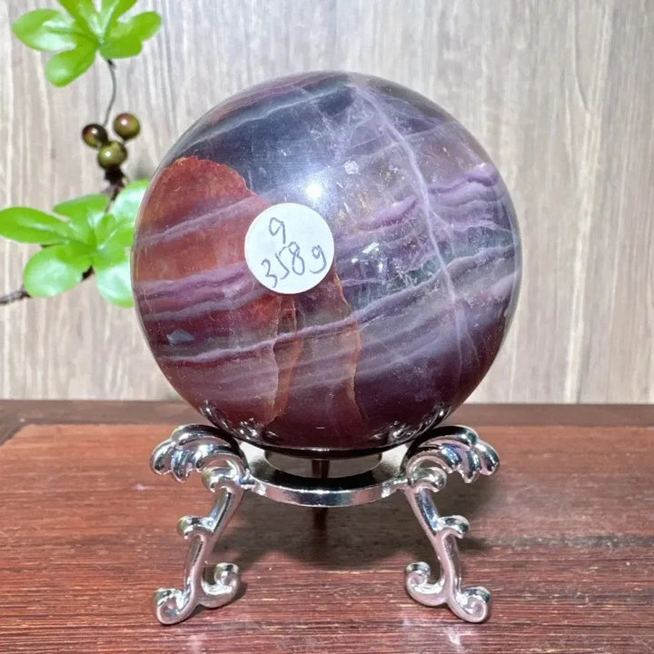 Purple Fluorite Crystal Sphere