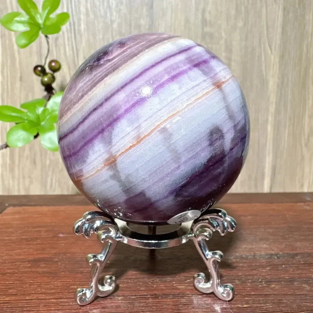 Purple Fluorite Crystal Sphere