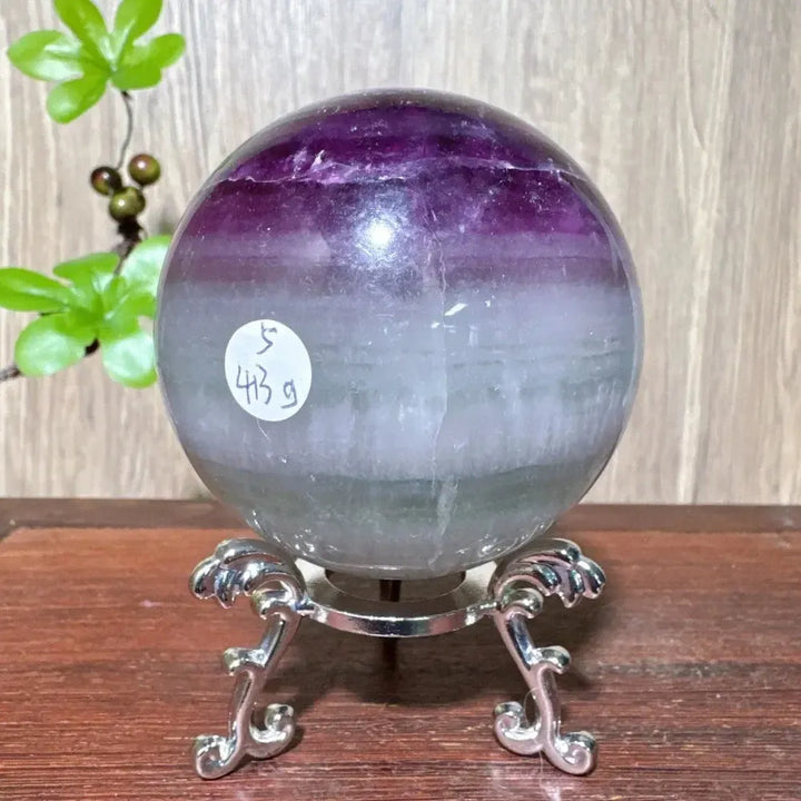 Purple Fluorite Crystal Sphere