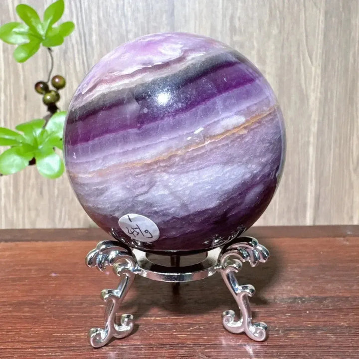 Purple Fluorite Crystal Sphere