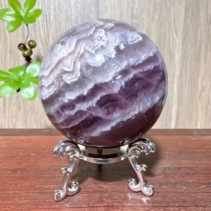 Purple Fluorite Crystal Sphere