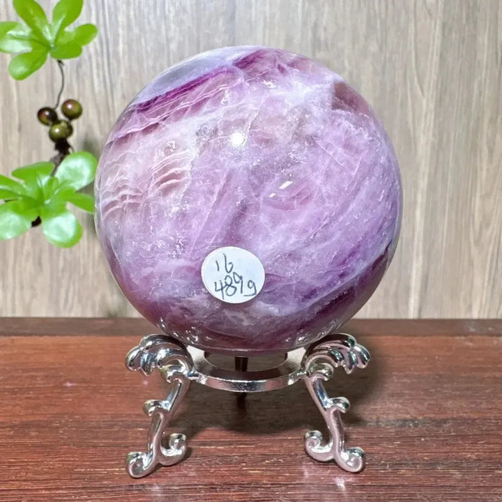 Purple Fluorite Crystal Sphere