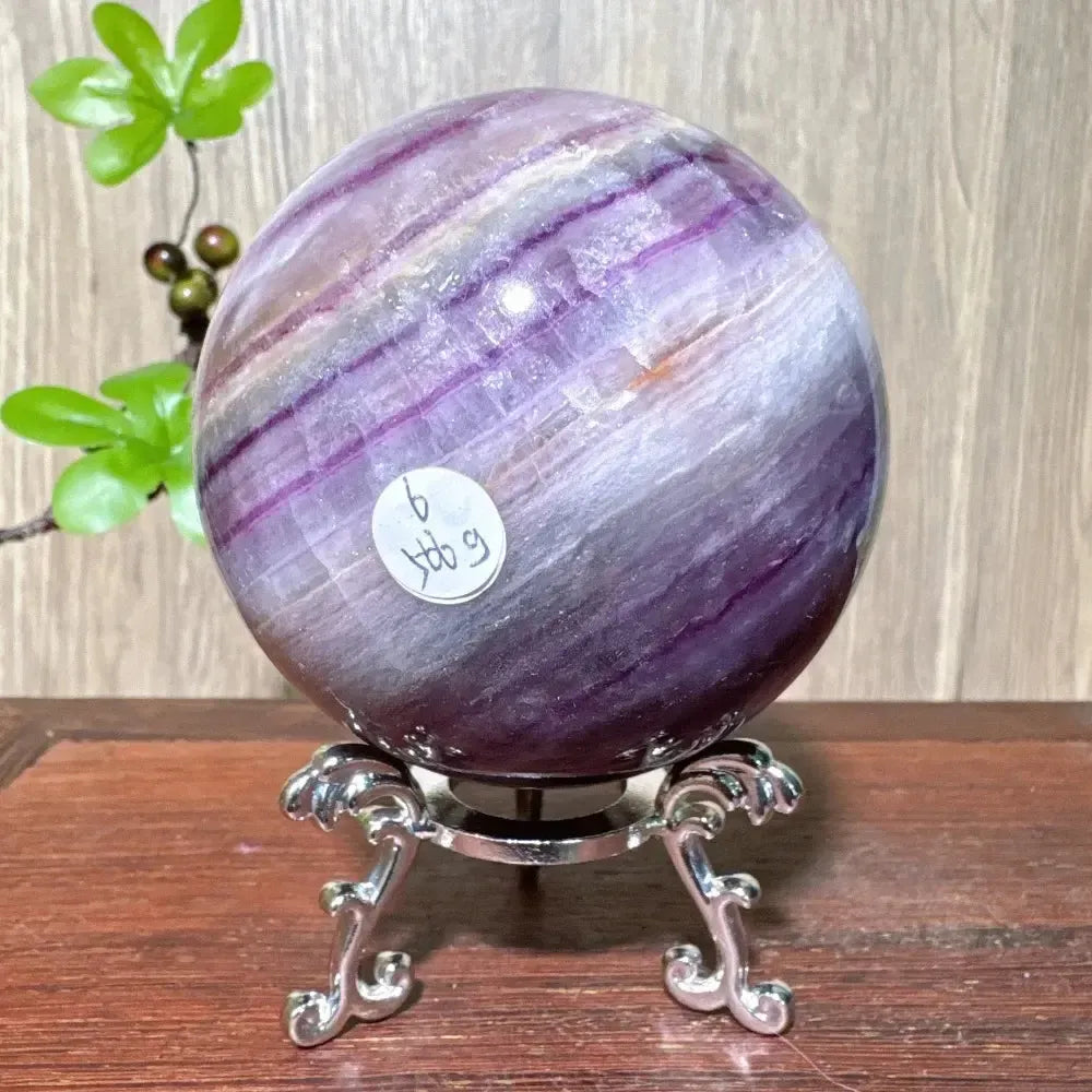 Purple Fluorite Crystal Sphere