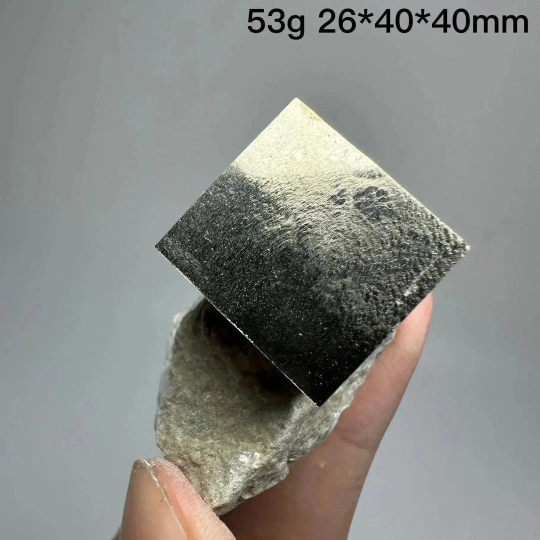 Natural Pyrite Cube Crystal Specimen, metallic gold, 53g, 26x40x40mm, for Crystal Destiny.