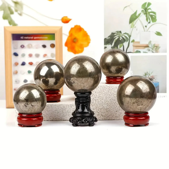Pyrite "Fools Gold" Sphere-Spheres-Ali-Pyrite-50-60mm-Crystal Destiny