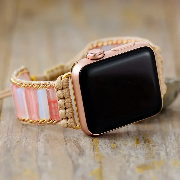 Quartz Crystal Apple iWatch Band 38-49mm Beaded-Bands-Ali-Fancy-Man-Apple 42-49MM Plate-Crystal Destiny