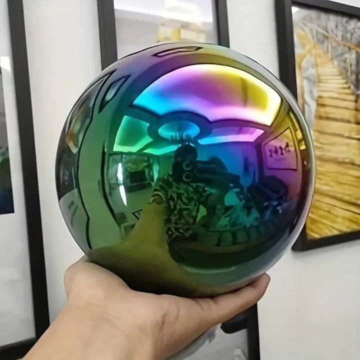 Rainbow Aura Obsidian Crystal Sphere