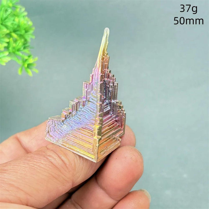 Rainbow Bismuth Crystal Pyramid Collector Specimen