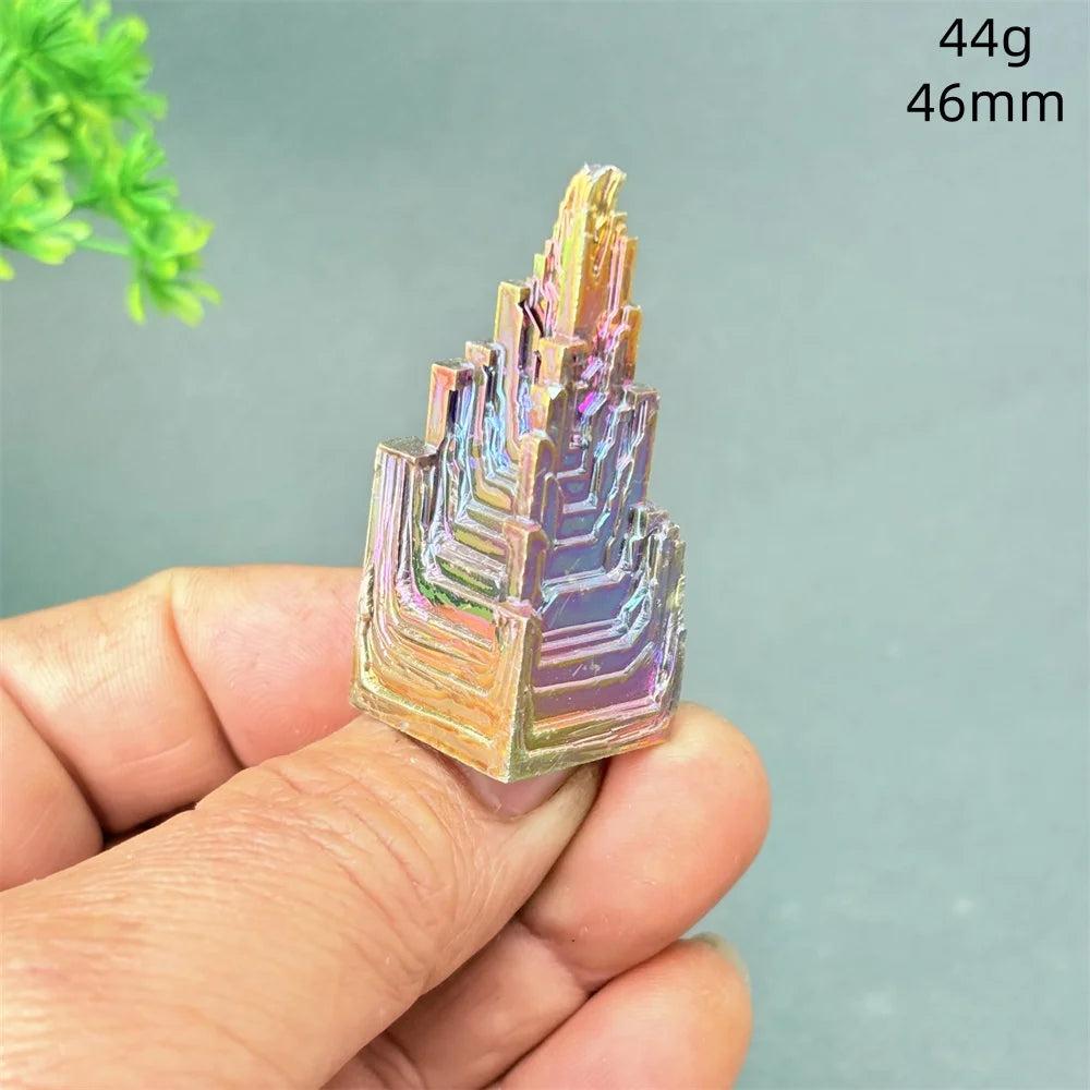 Rainbow Bismuth Crystal Pyramid Collector Specimen