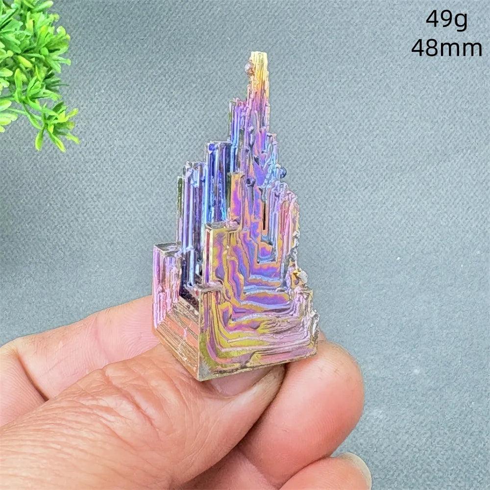 Rainbow Bismuth Crystal Pyramid Collector Specimen