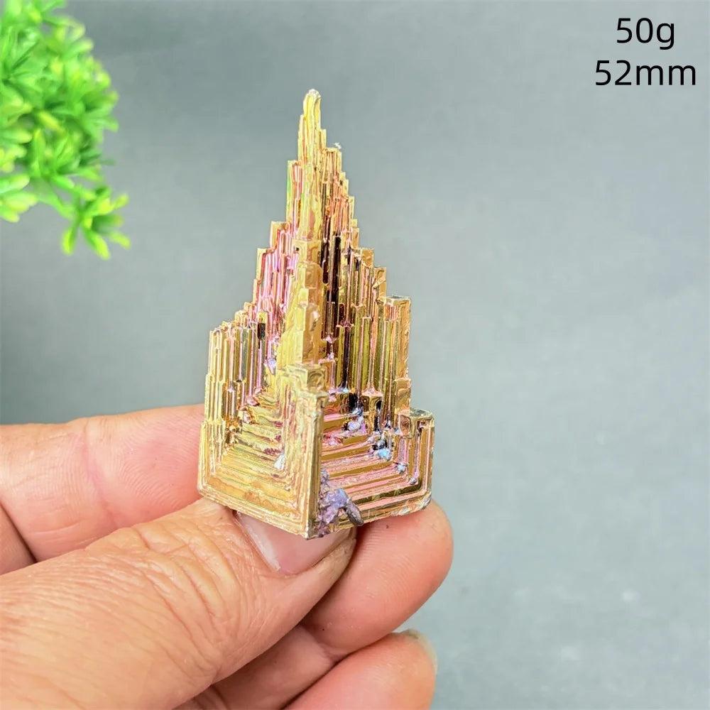 Rainbow Bismuth Crystal Pyramid Collector Specimen