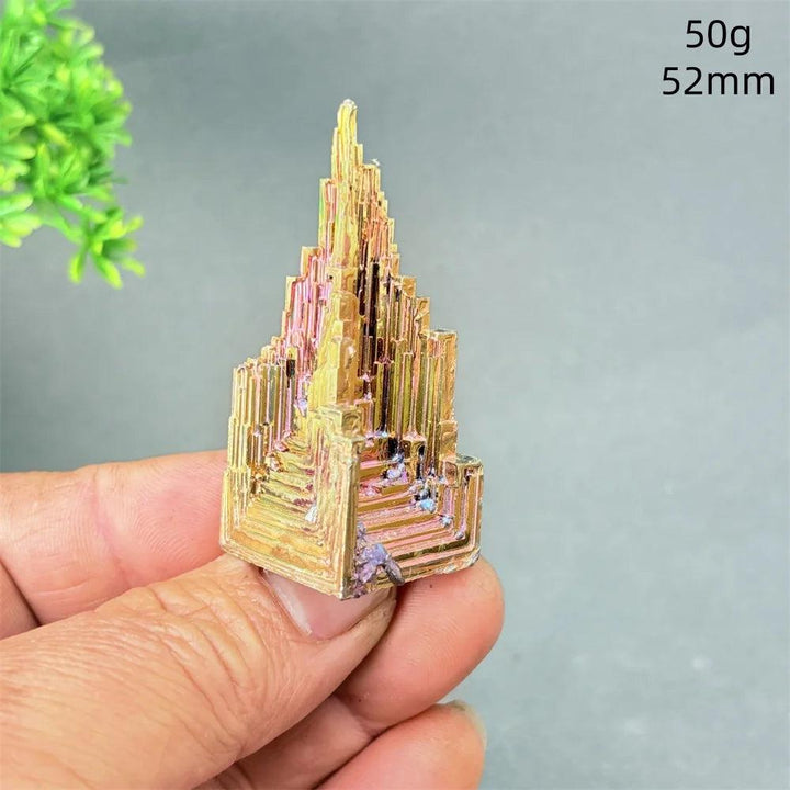 Rainbow Bismuth Crystal Pyramid Collector Specimen