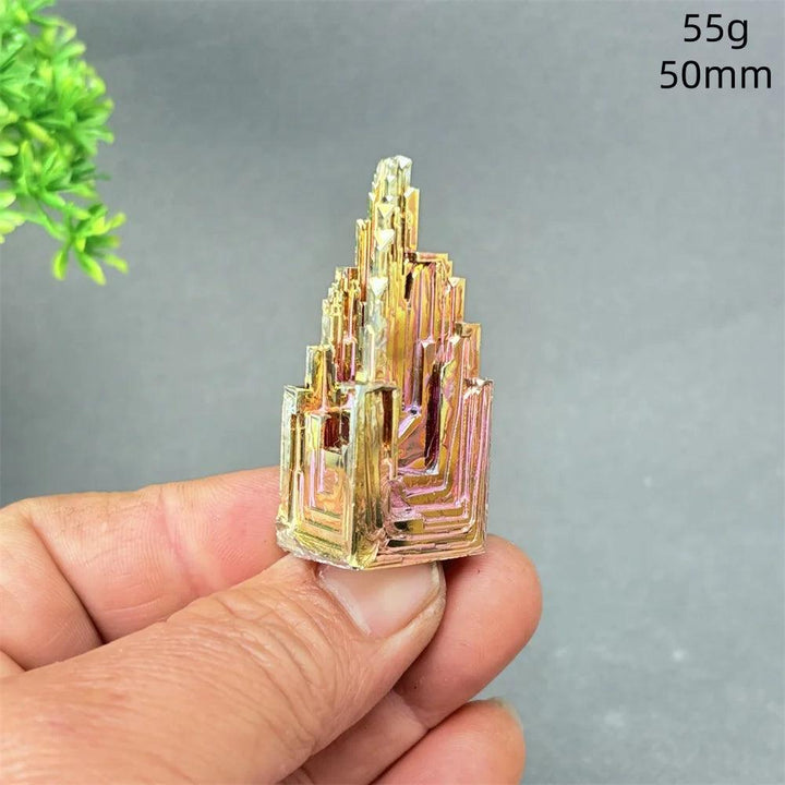 Rainbow Bismuth Crystal Pyramid Collector Specimen
