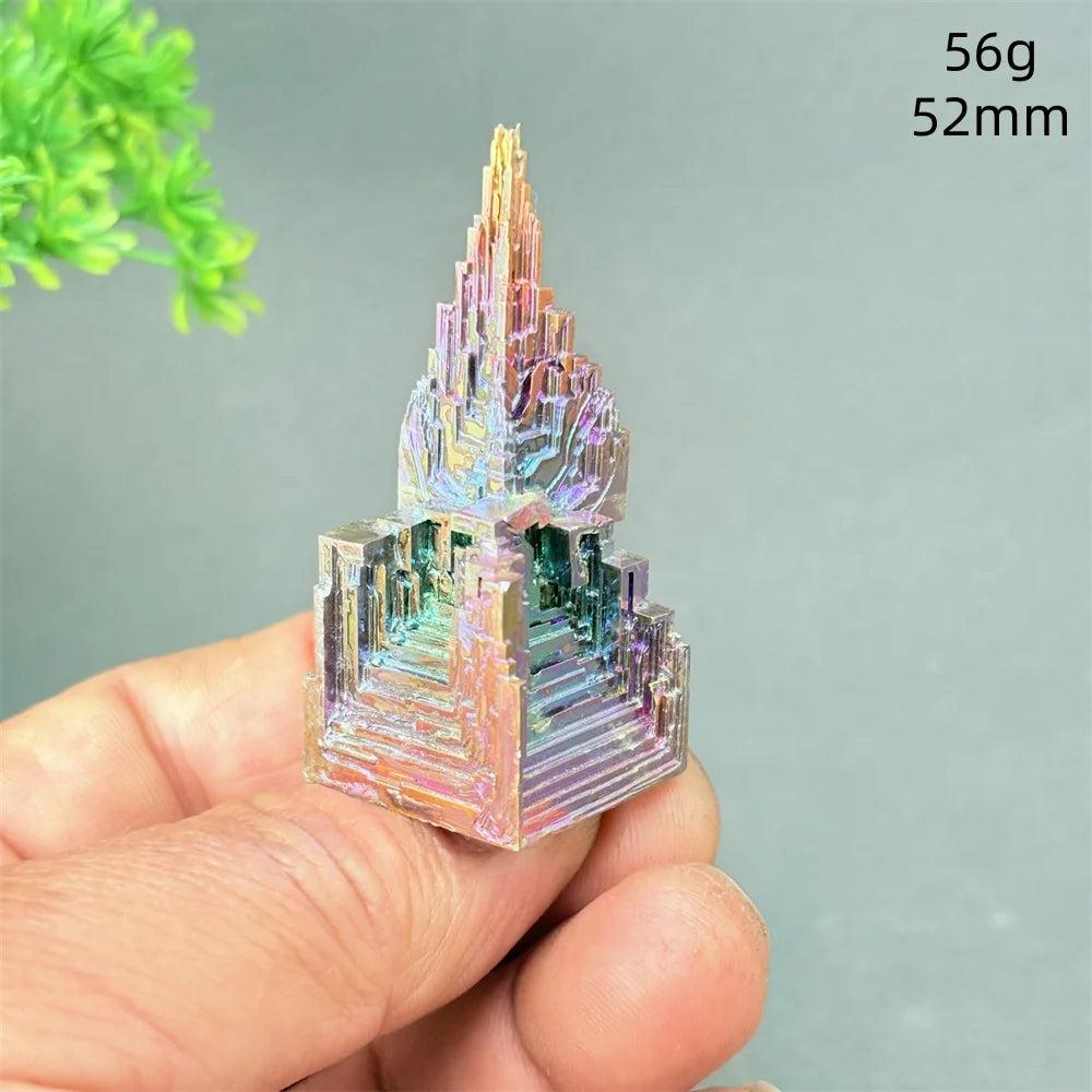 Rainbow Bismuth Crystal Pyramid Collector Specimen