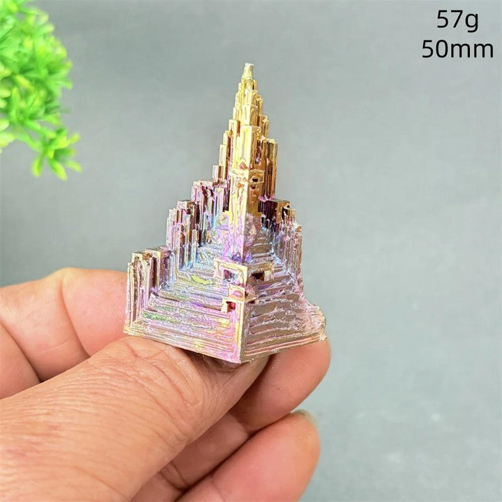 Rainbow Bismuth Crystal Pyramid Collector Specimen