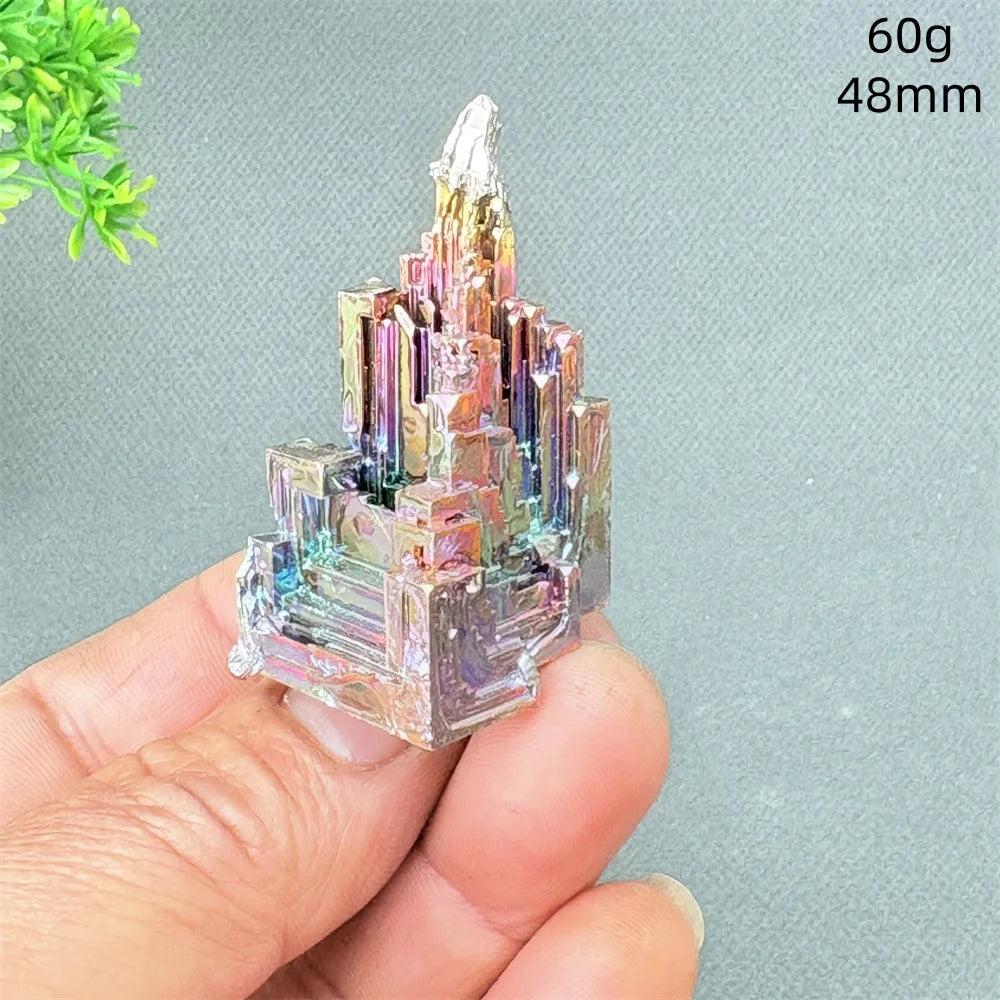 Rainbow Bismuth Crystal Pyramid Collector Specimen