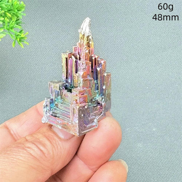 Rainbow Bismuth Crystal Pyramid Collector Specimen