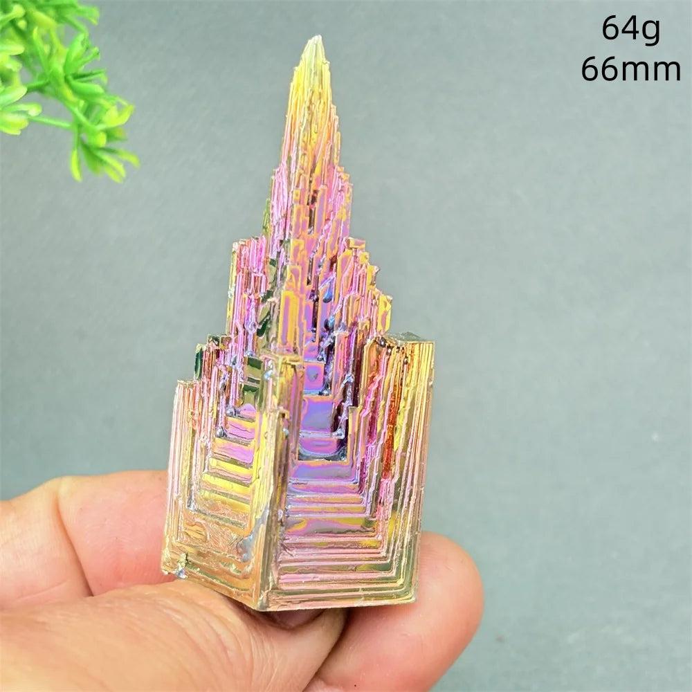 Rainbow Bismuth Crystal Pyramid Collector Specimen