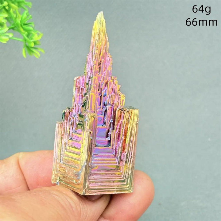 Rainbow Bismuth Crystal Pyramid Collector Specimen