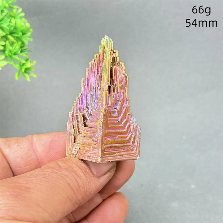 Rainbow Bismuth Crystal Pyramid Collector Specimen