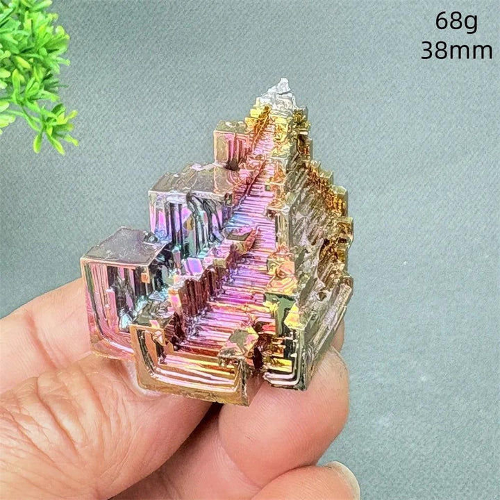 Rainbow Bismuth Crystal Pyramid Collector Specimen