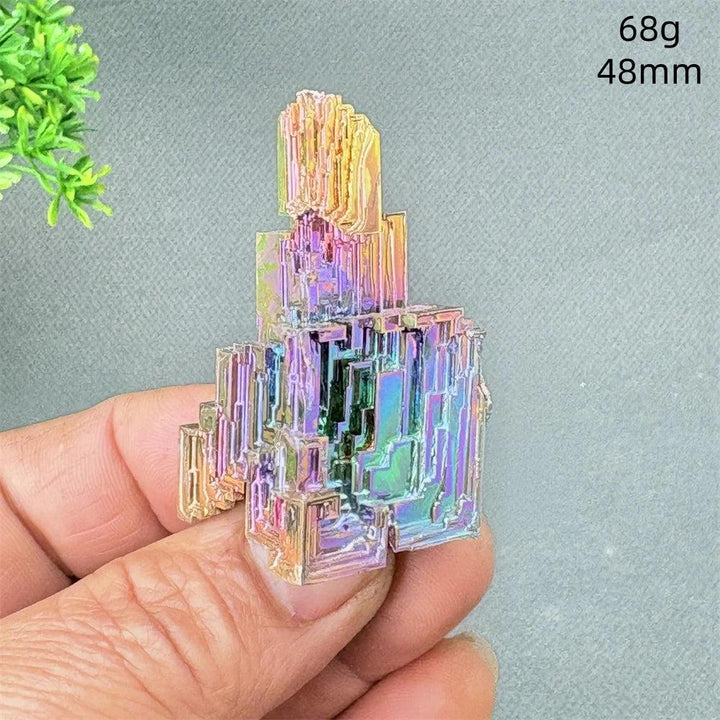 Rainbow Bismuth Crystal Pyramid Collector Specimen