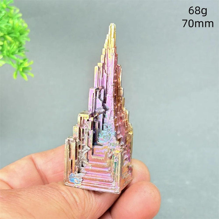 Rainbow Bismuth Crystal Pyramid Collector Specimen