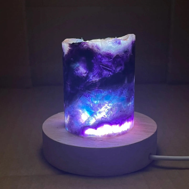 Rainbow Fluorite Crystal Light Lamp-Decorations-Ali-Rainbow Fluorite-NO.29-Crystal Destiny