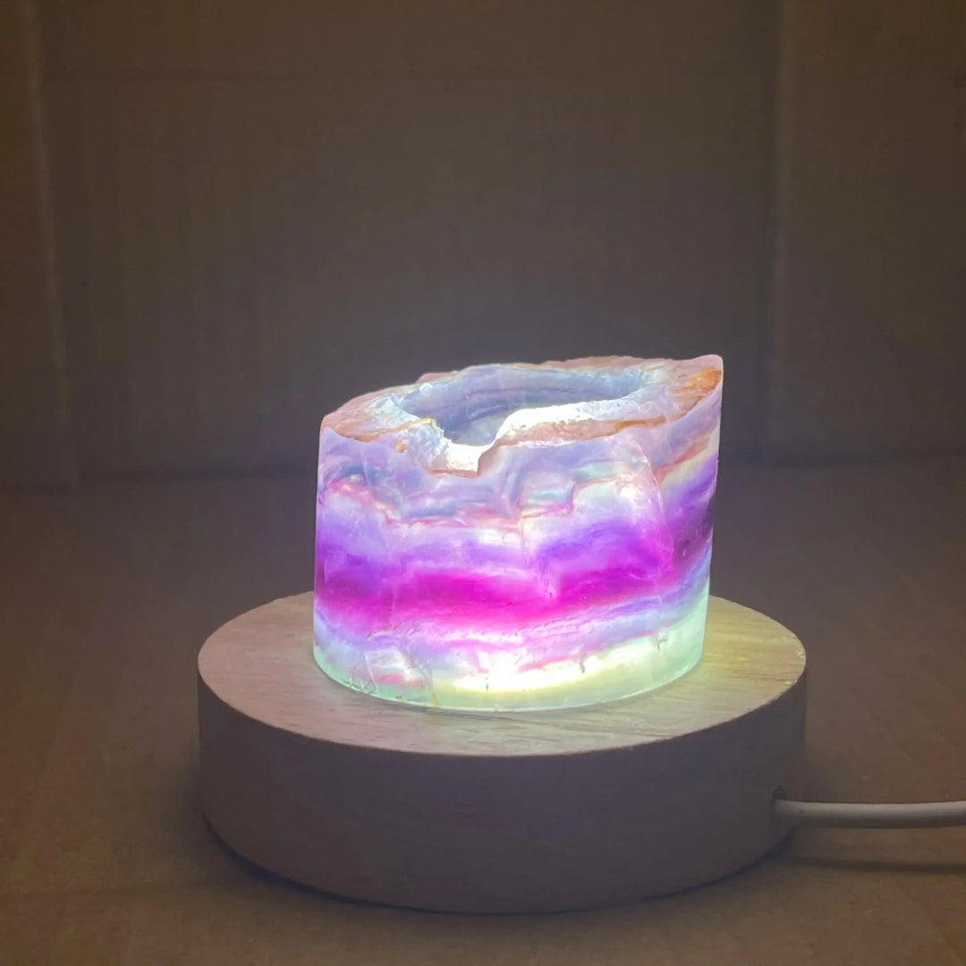 Rainbow Fluorite Crystal Light Lamp-Decorations-Ali-Rainbow Fluorite-NO.5-Crystal Destiny
