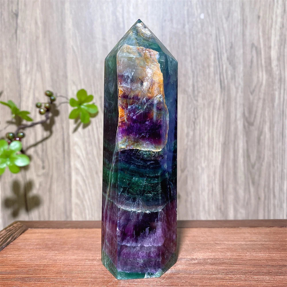 Rainbow Fluorite Crystal XL Tower-Towers-Ali-Rainbow Fluorite-141g 97mm-Crystal Destiny