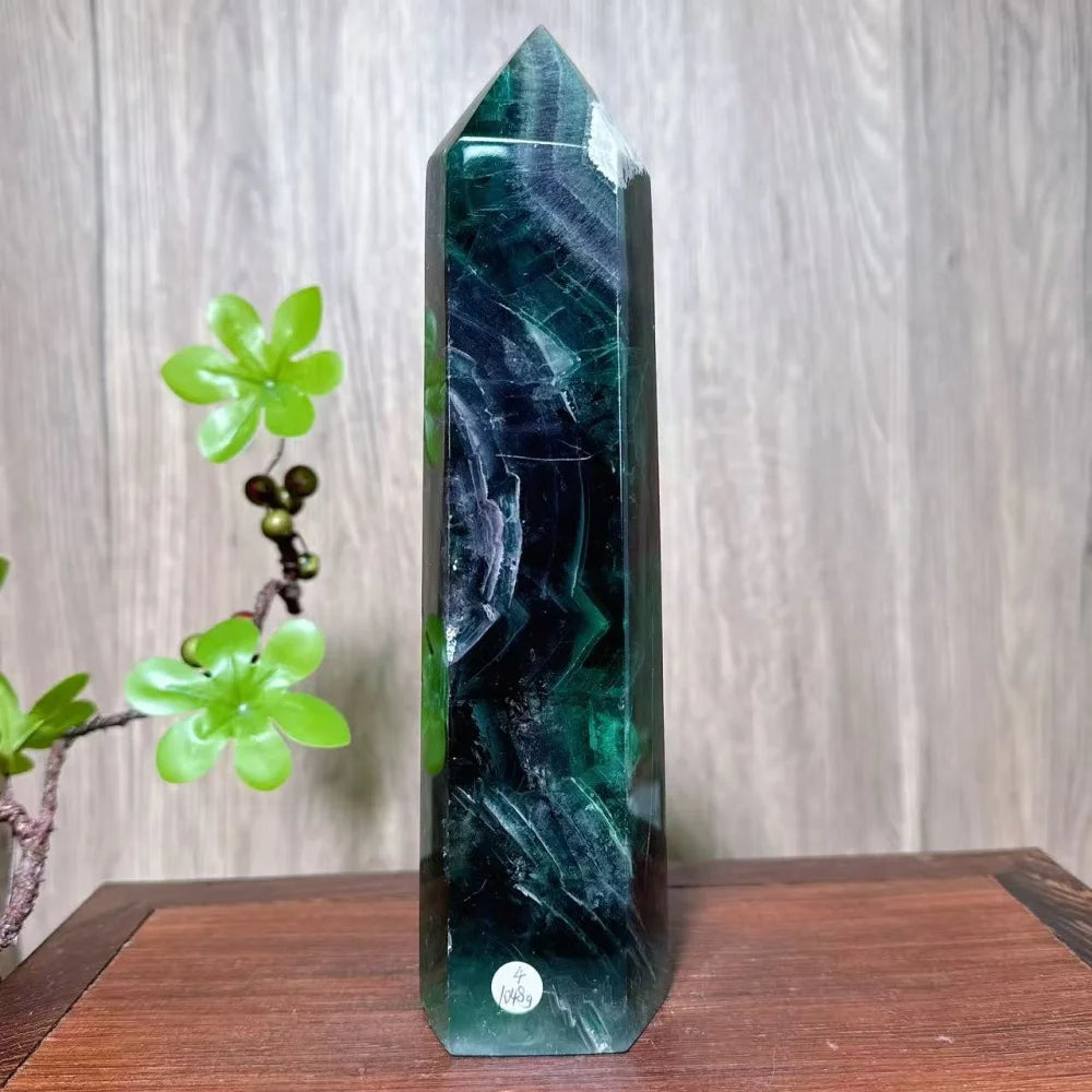 Rainbow Fluorite Crystal XL Tower-Towers-Ali-Rainbow Fluorite-1048g 208mm-Crystal Destiny