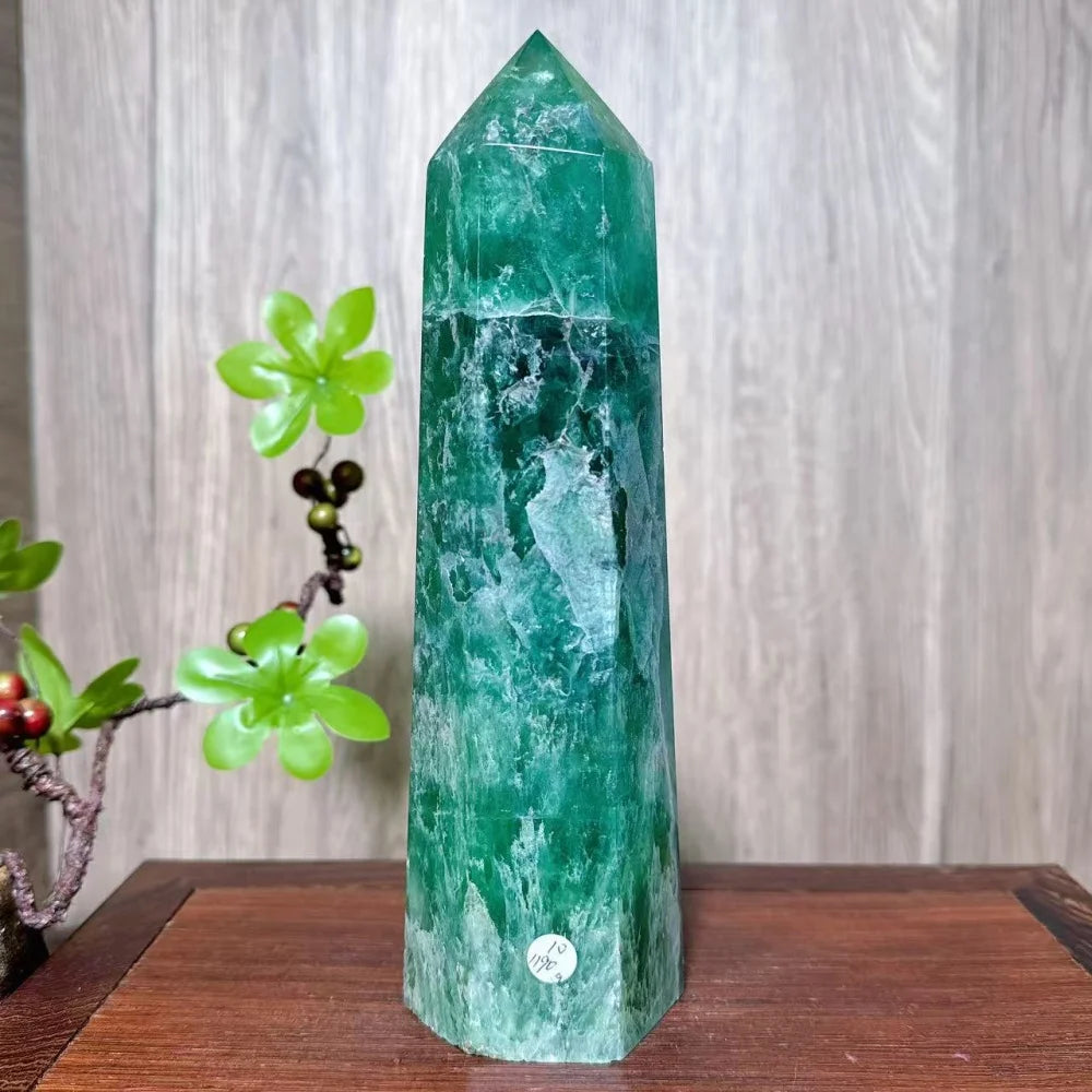 Rainbow Fluorite Crystal XL Tower-Towers-Ali-Rainbow Fluorite-1190g 207mm-Crystal Destiny