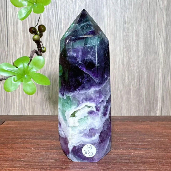 Rainbow Fluorite Crystal XL Tower-Towers-Ali-Rainbow Fluorite-313g 113mm-Crystal Destiny
