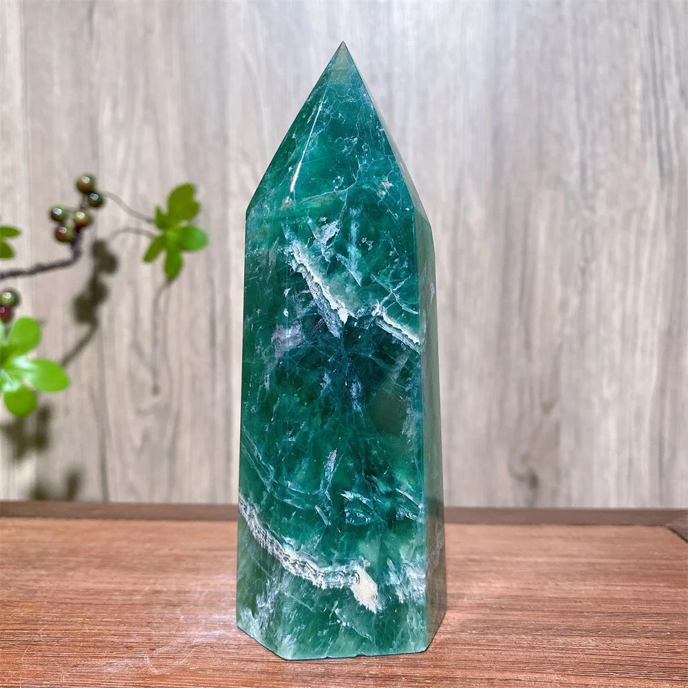 Rainbow Fluorite Crystal XL Tower-Towers-Ali-Rainbow Fluorite-409g 130mm-Crystal Destiny