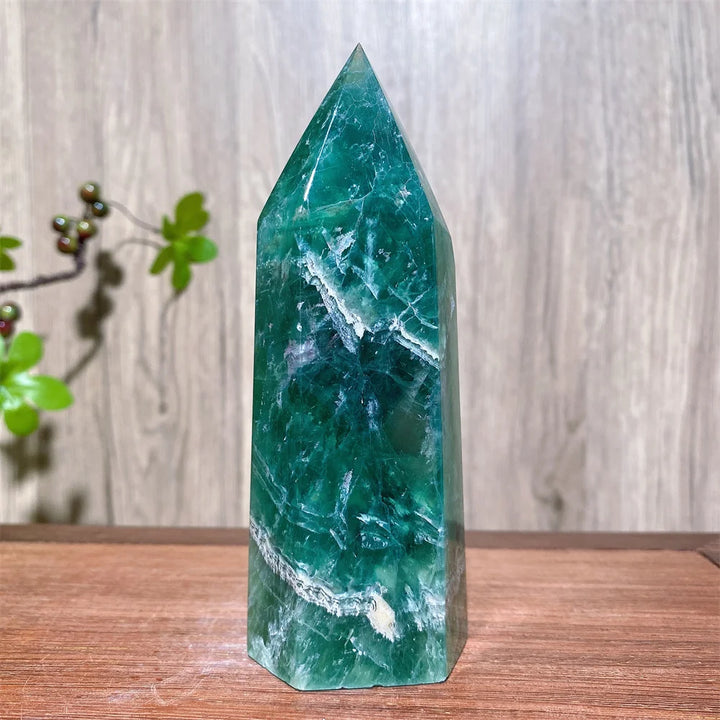 Rainbow Fluorite Crystal XL Tower-Towers-Ali-Rainbow Fluorite-409g 130mm-Crystal Destiny
