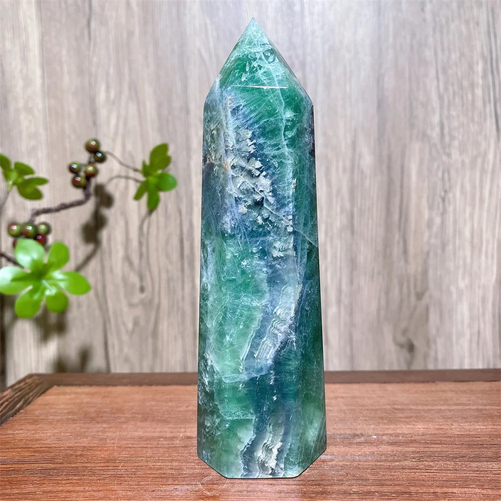 Rainbow Fluorite Crystal XL Tower-Towers-Ali-Rainbow Fluorite-423g 149mm-Crystal Destiny