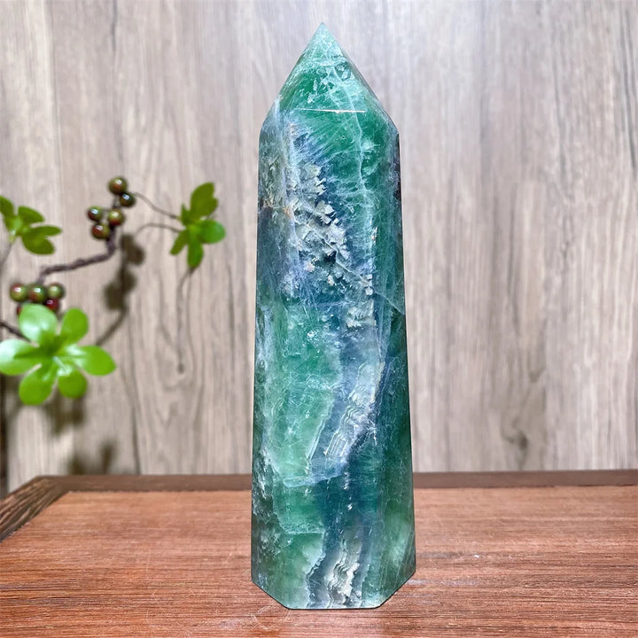 Rainbow Fluorite Crystal XL Tower-Towers-Ali-Rainbow Fluorite-423g 149mm-Crystal Destiny